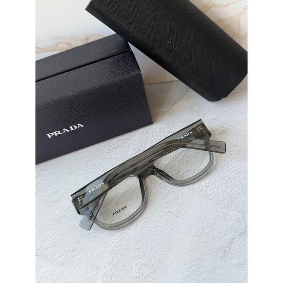 NEW Prada PR D08U Transparent Green Unisex Eyeglasses Frames